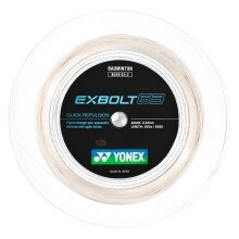 Yonex Badminton String Exbolt 63 (Control) white 200m roll