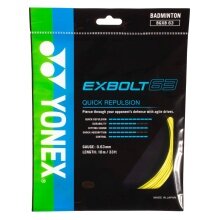 Stringing with Badminton String Exbolt 63 (Control) yellow