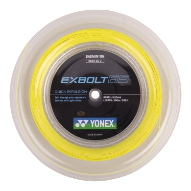 Yonex Badminton String Exbolt 65 (Control) yellow 200m roll