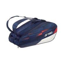 Yonex Racket Bag Pro Racquet (Racket Bag, 2 Main Compartments) 2024 Navy Blue/White/Red 6-Ball