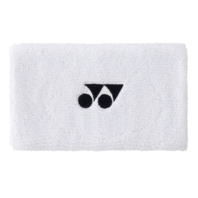 Yonex Sweatband Wrist Jumbo Logo Center 14x8cm white 1 piece