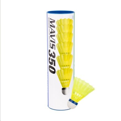 Yonex Badminton Balls Mavis 350 Nylon Yellow Pack of 6