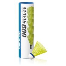 Yonex Badminton Balls Mavis 600 Nylon Yellow Can 6 Pack