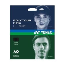 Stringing with Yonex Poly Tour Fire Tennis String (Durability+Power) black