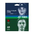 Stringing with tennis string Yonex Poly Tour Fire (Durability+Power) red