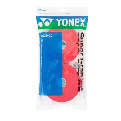 Yonex Overgrip Wet Super Grap 0.6mm (Comfort/smooth/lightly adhesive) burgundy 30-piece clip bag