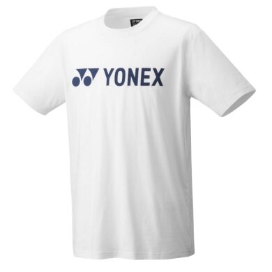 Yonex Training T-shirt Practice Logo (100% Cotton) 2024 White Men