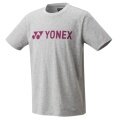 Yonex Training T-shirt Practice Logo (100% Cotton) 2024 Grey Men