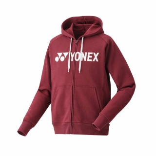 Yonex Hoodie Full-Zip Logo (Cotton Blend) Burgundy Men