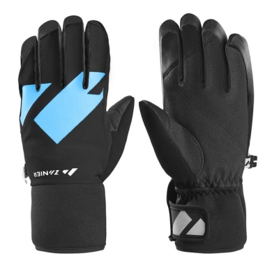 Zanier Winter Gloves Shredder.STX (optimal wearing comfort) black/royal blue children