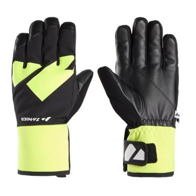 Zanier Winter Gloves Shredder.STX (optimal wearing comfort) black/neon yellow Children