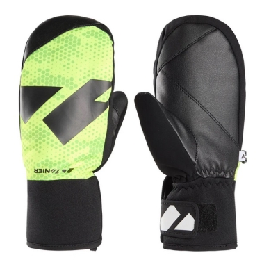 Zanier Winter Gloves Shredder.STX Mittens (optimal wearing comfort) black/lime green Children