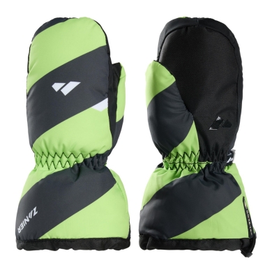 Zanier Twister.GTX Winter Gloves (windproof, waterproof) lime green/black Children