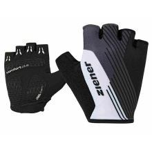 Ziener Road Bike Glove Cristoffer (Gel Padding, Pull-off Aid) black/white - 1 Pair