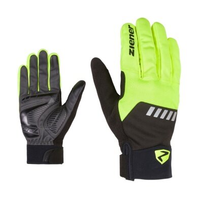 Ziener Winter Cycling Glove Dallen Touch (Gel Padding, windproof, water-repellent) black/yellow