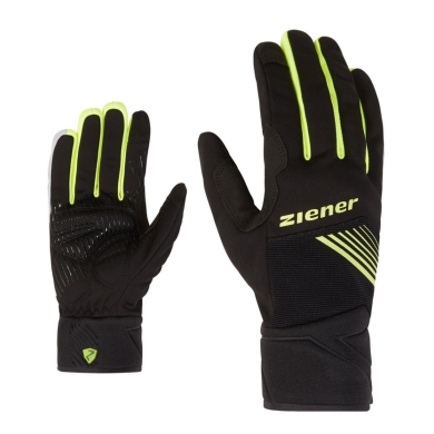 Ziener Winter Cycling Gloves Dirich Touch (windproof, breathable) black/yellow