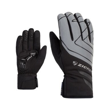 Ziener Winter Cycling Glove Daly AS® Touch (waterproof, padded palm) black/gray - 1 pair