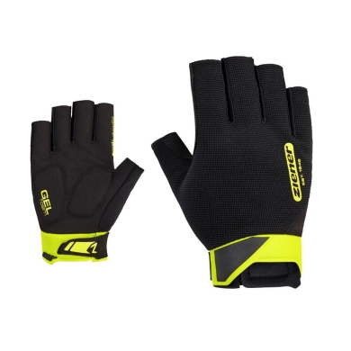 Ziener Bicycle Gloves Coovi (Gel Foam Padding, Pulling Aid) black/lemon