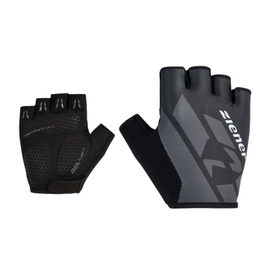 Ziener Cycling Gloves Crisander (Road Bike, Gel Foam Padding, Easy Removal) black/grey