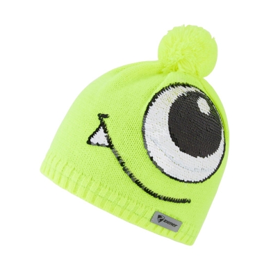 Ziener Knitted Hat (Pom Pom) Iago Neon Green Children