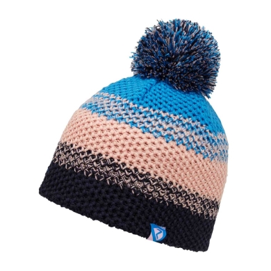 Ziener Knitted Hat Ishi (warm, fleece lining, reflective elements) pink/dark blue Children