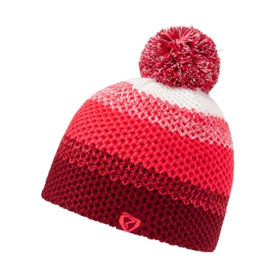 Ziener Knitted Hat Ishi (warm, Fleece Lining, reflective elements) neon pink Kids