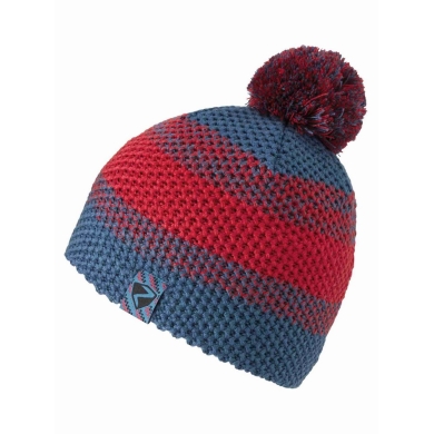 Ziener Knitted Hat Ishi (warm, Fleece Lining, reflective elements) blue/red Children