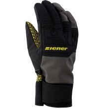 Ziener Winter Gloves Garim AS® Glove Ski Alpine (windproof, waterproof) black/grey/yellow men's - 1 pair