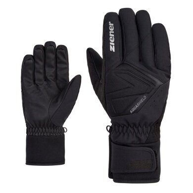 Ziener Winter Gloves Gatis AS® Glove Ski Alpine (windproof, waterproof) black men's - 1 pair