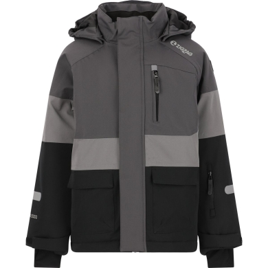 Zigzag Winter Ski Jacket Taylora W-PRO 15,000 (4-Way Stretch, waterproof, windproof) grey/black children