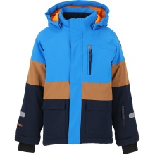 Zigzag Winter Ski Jacket Taylora W-PRO 15,000 (4-way stretch, waterproof, windproof) blue/brown Children