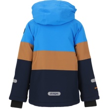 Zigzag Winter Ski Jacket Taylora W-PRO 15,000 (4-way stretch, waterproof, windproof) blue/brown Children