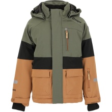 Zigzag Winter Ski Jacket Taylora W-PRO 15,000 (4-Way Stretch, waterproof, windproof) khaki/brown Children