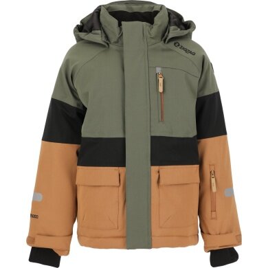 Zigzag Winter Ski Jacket Taylora W-PRO 15,000 (4-Way Stretch, waterproof, windproof) khaki/brown Children