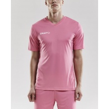 Craft Sport T-shirt (Jersey) Squad Solid - loose fit, quick-drying - pink Men