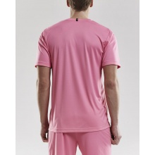 Craft Sport T-shirt (Jersey) Squad Solid - loose fit, quick-drying - pink Men