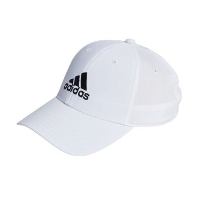 adidas Baseball Cap Embroidered Logo Lightweight White Cap for Men