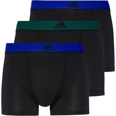 adidas underwear boxershorts trunk active micro flex eco - multi-coloured black - pack of 3