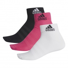 adidas Sport Socks Ankle Light black/white/pink - 3 Pairs