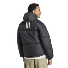 adidas Winter Down Jacket BSC 3-Stripes Hooded Puffer Black Men's