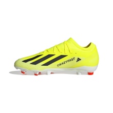 adidas Football Boots X Crazyfast League FG for Firm Ground (Natural Grass) Yellow Men's