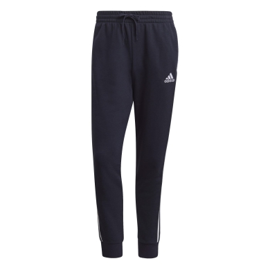 adidas Leisure Jogging Pants Essentials French Terry Tapered Cuff 3-Stripe Pants Ink Blue Men