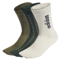 adidas Daily Socks Crew Graphic Logo green/white - 3 Pairs