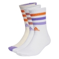 adidas Sport Socks Crew Bold 3-Stripe Cushioned white/purple/orange - 3 Pairs