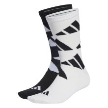 adidas Sport Socks Crew Aeroready Logo Brand Love black/white 2-pack