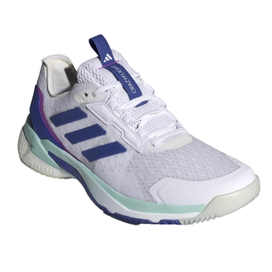 adidas Indoor Court Shoes CrazyFlight 5 white/dark blue/mint green ladies