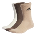 adidas Sport Socks Crew Cushion (arch support, fully cushioned) white/brown - 3 pairs