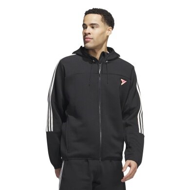 adidas Hooded Jacket Trea Tech (100% Cotton) black/white Men's