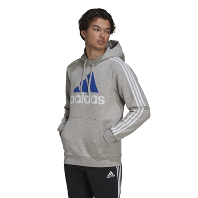 adidas Hoodie Essentials Hoodie 3-Stripe Logo grey/white Men