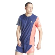 adidas Running T-shirt Own The Run Colorblock (moisture-wicking, breathable) blue/orange men's